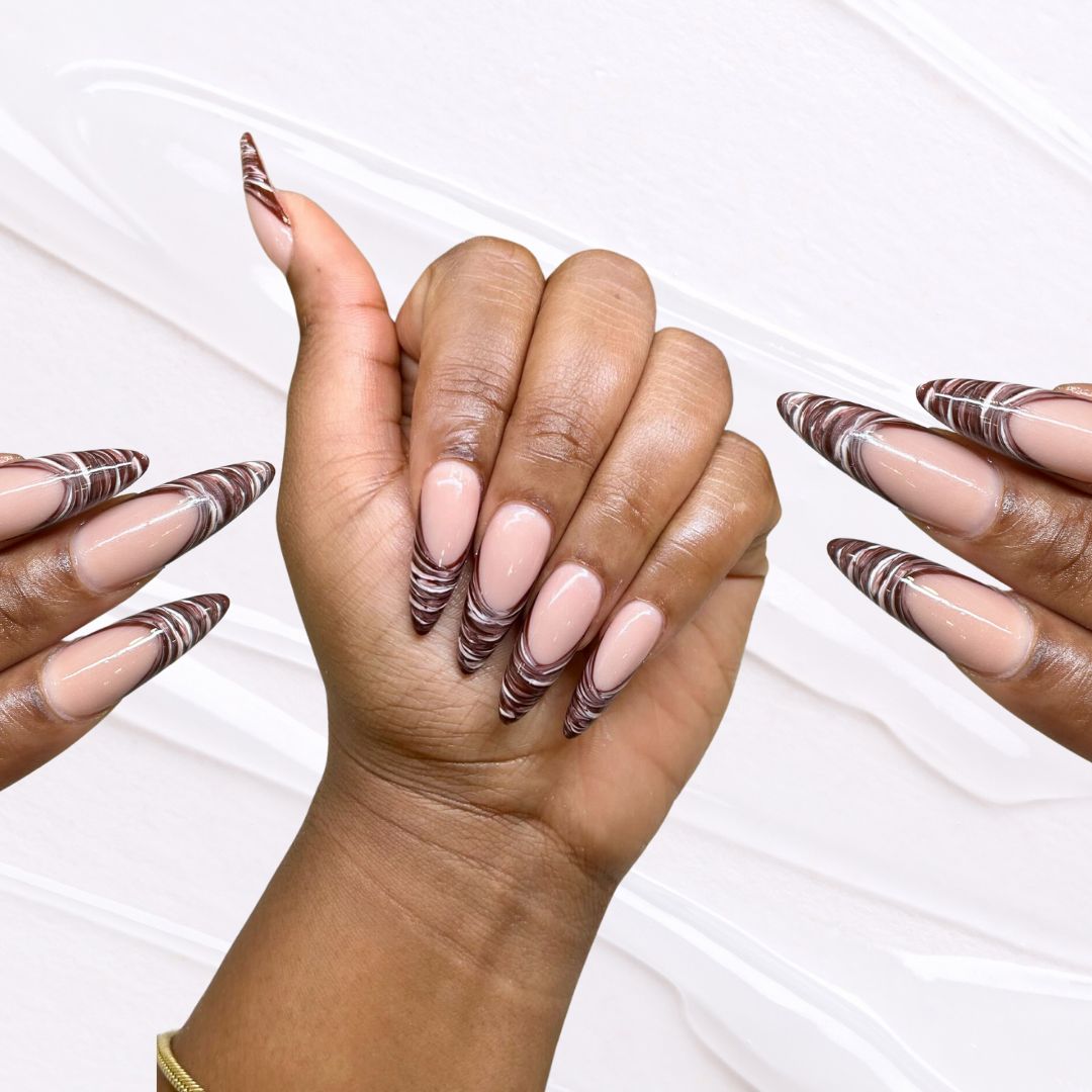 Cinnamon Swirl Nails for Fall 2025