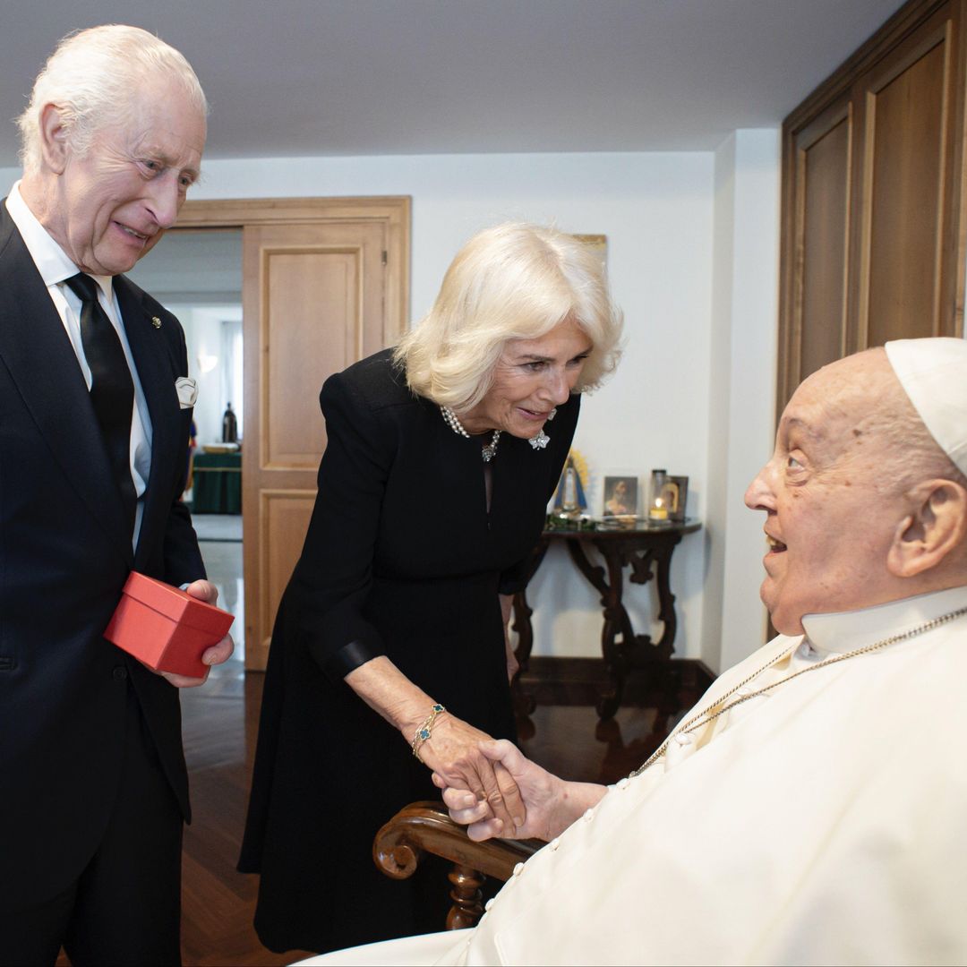 King Charles and Queen Camilla 'deeply touched' in official photo with Pope Francis