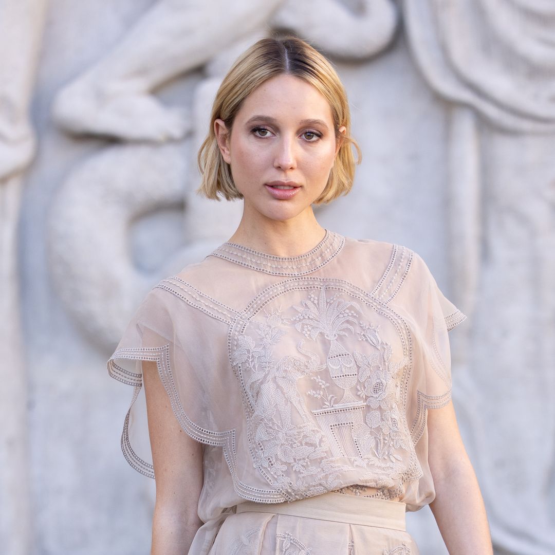 Princess Olympia of Greece dons bridal white for godson's christening
