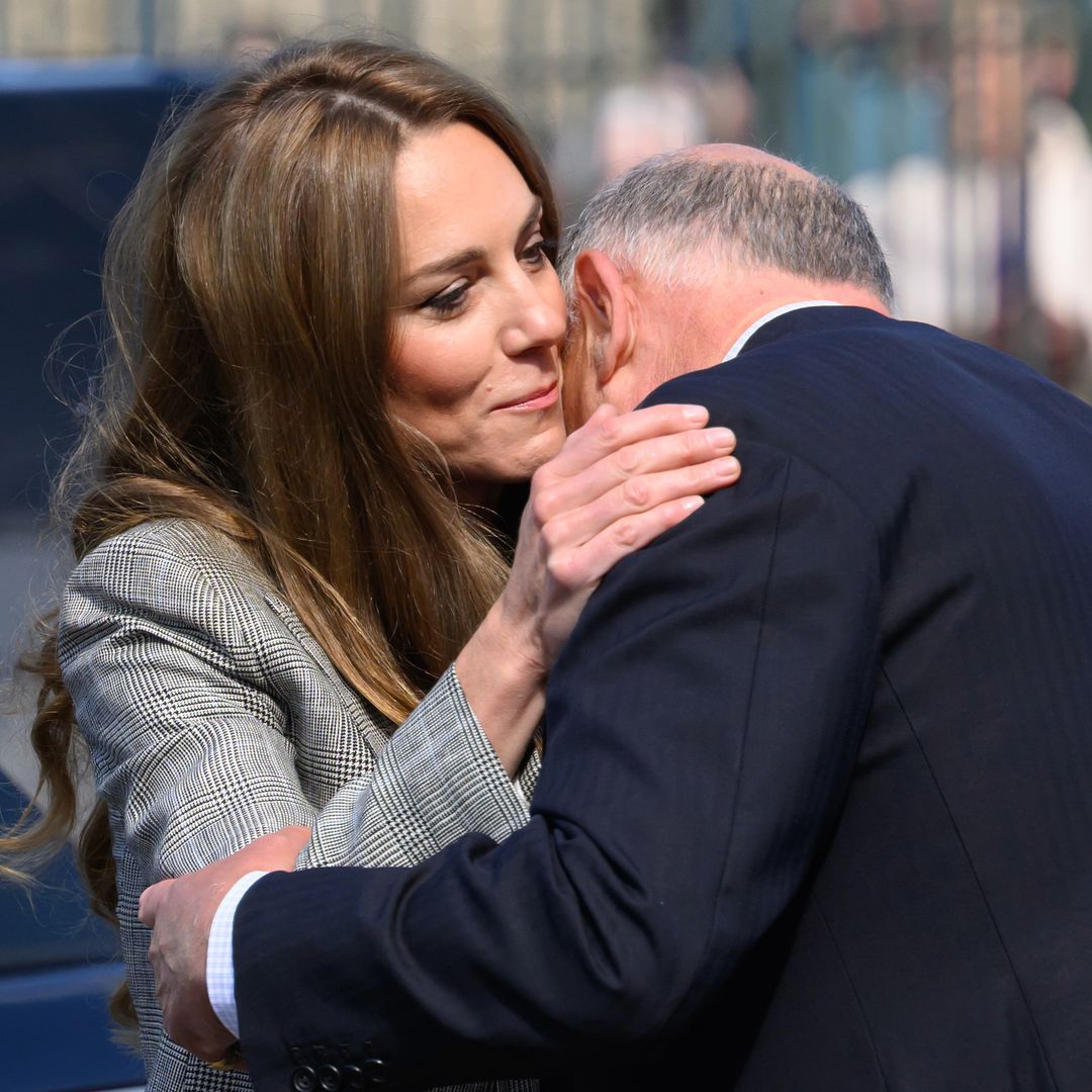 The Princess of Wales warmly embraces Prince George's godfather