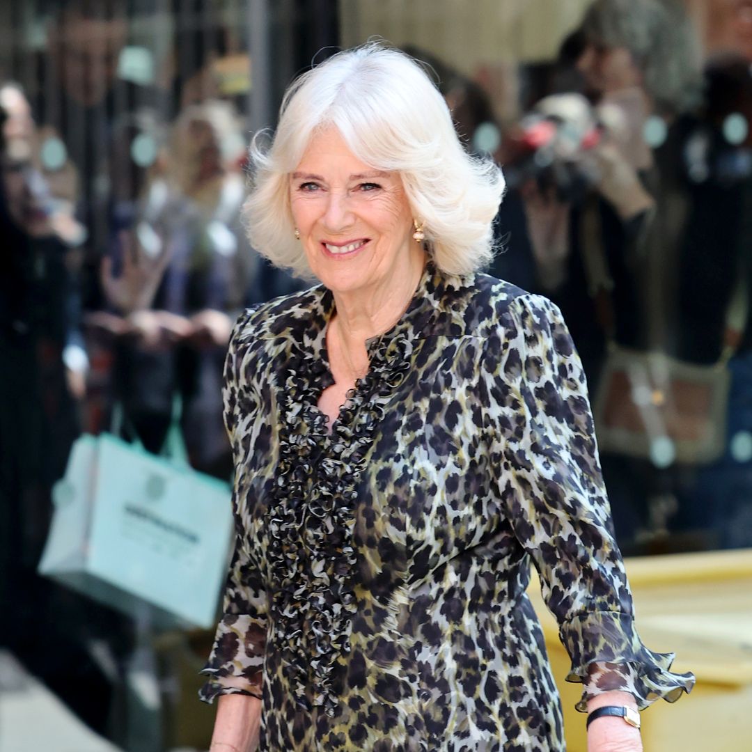 Queen Camilla makes standout appearance in sheer leopard print dress