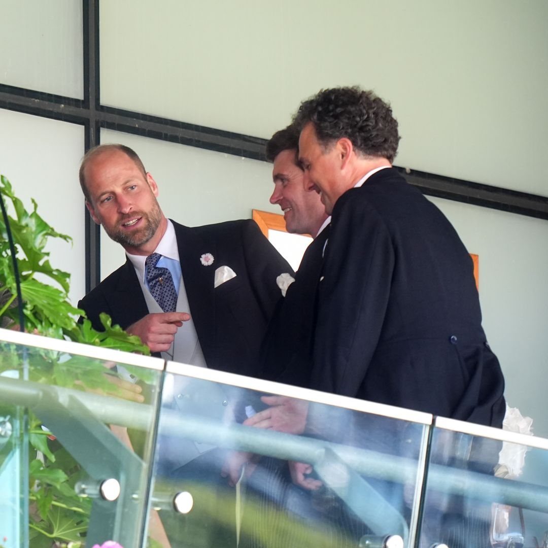 Prince William supported by Carole Middleton and close friends at Royal Ascot