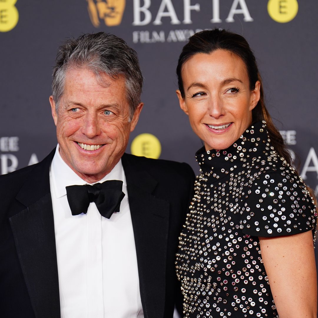 Hugh Grant makes rare red carpet appearance with statuesque wife Anna Eberstein