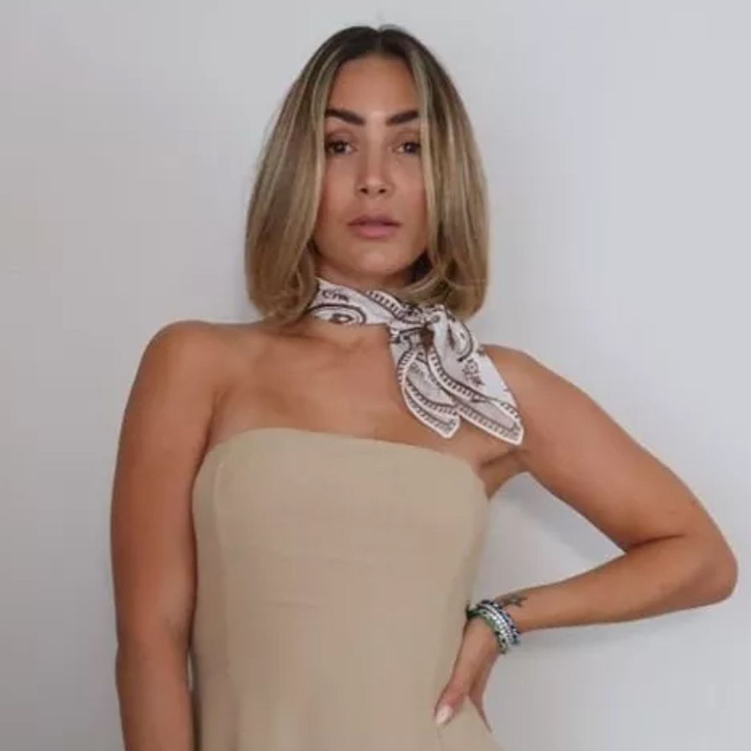 Frankie Bridge's elegant strapless dress looks designer - but it's just £44